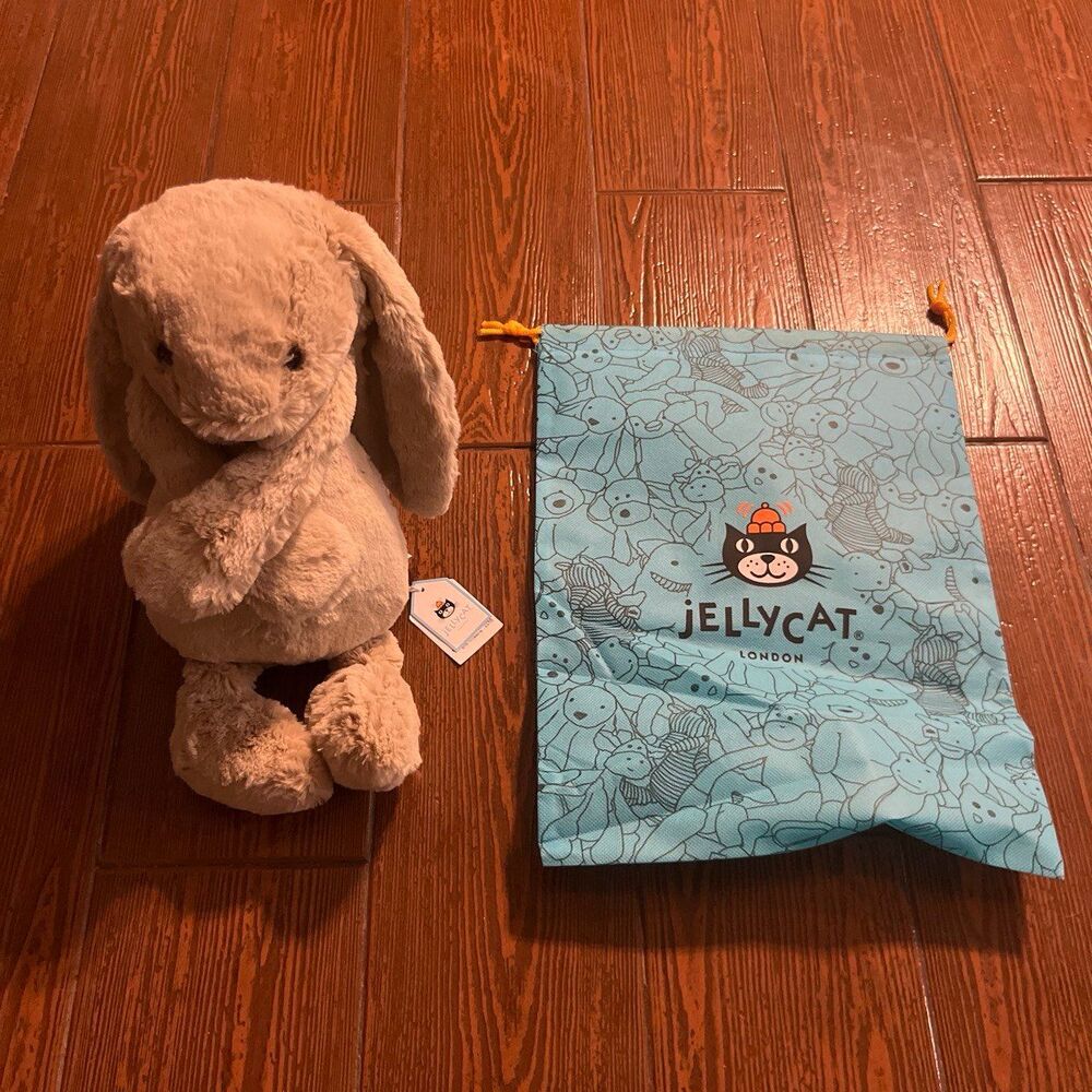 Jellycat Bashful Bunny Brown WITH TAGS AND BAGS